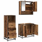 Casa si Gradina - Mobilier - Seturi de mobilier - Seturi baie - Set de mobilier pentru baie 3 pcs Lemn vechi 65 x 33 x 60 cm - Infinity.ro
