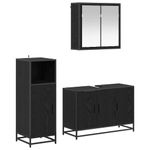 Casa si Gradina - Mobilier - Seturi de mobilier - Seturi baie - Set de mobilier pentru baie 3 pcs Stejar negru 90 x 33 x 60 cm - Infinity.ro