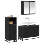 Casa si Gradina - Mobilier - Seturi de mobilier - Seturi baie - Set de mobilier pentru baie 3 pcs Stejar negru 90 x 33 x 60 cm - Infinity.ro