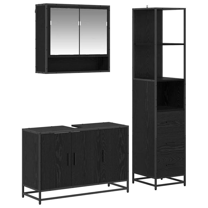 Casa si Gradina - Mobilier - Seturi de mobilier - Seturi baie - Set de mobilier pentru baie 3 pcs Lemn vechi 90 x 33 x 60 cm - Infinity.ro