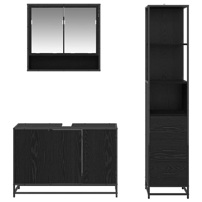 Casa si Gradina - Mobilier - Seturi de mobilier - Seturi baie - Set de mobilier pentru baie 3 pcs Lemn vechi 90 x 33 x 60 cm - Infinity.ro