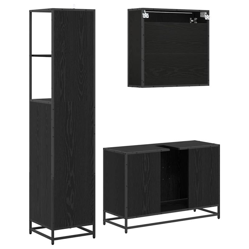 Casa si Gradina - Mobilier - Seturi de mobilier - Seturi baie - Set de mobilier pentru baie 3 pcs Lemn vechi 90 x 33 x 60 cm - Infinity.ro