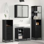 Casa si Gradina - Mobilier - Seturi de mobilier - Seturi baie - Set de mobilier pentru baie 4 pcs Stejar negru 65 x 33 x 60 cm - Infinity.ro