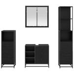 Casa si Gradina - Mobilier - Seturi de mobilier - Seturi baie - Set de mobilier pentru baie 4 pcs Stejar negru 65 x 33 x 60 cm - Infinity.ro