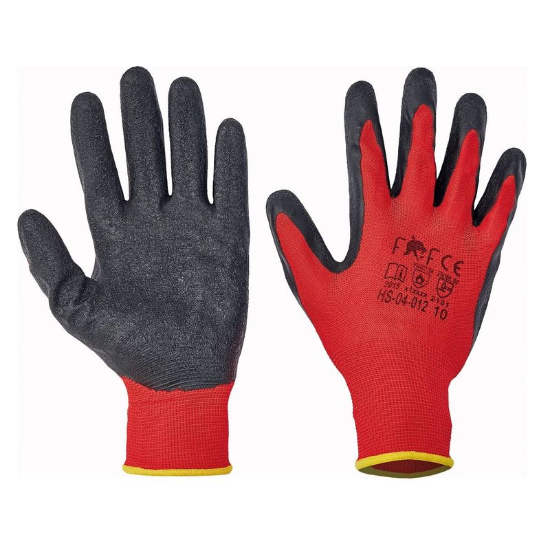 Casa si Gradina - Constructii - Echipamente de lucru - Manusi protectia muncii - HS-04-012-Manusi de protectie imersate PES LATEX (Hornbil Light) rosii 9 Rosu - Infinity.ro