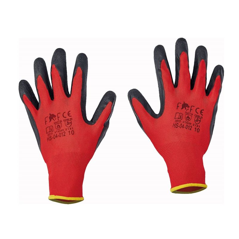 Casa si Gradina - Constructii - Echipamente de lucru - Manusi protectia muncii - HS-04-012-Manusi de protectie imersate PES LATEX (Hornbil Light) rosii 9 Rosu - Infinity.ro