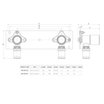 Casa si Gradina - Sanitare - Instalatii hidro - Fitinguri - Set coturi perete Giacomini RM139KY037, 1/2" x (20x2), alama, cu suport metalic pentru montaj - Infinity.ro