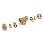 Casa si Gradina - Sanitare - Instalatii hidro - Fitinguri - Teu compresie alama Giacomini R569Y123, 3/4" x 22, pentru teava cupru - Infinity.ro