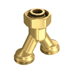 Casa si Gradina - Sanitare - Instalatii hidro - Fitinguri - Racord Y din alama Giacomini R545Y004, G 3/4"F x 3/4"E, cu distanta intre axe 40 mm si adaptor R483Y001 - Infinity.ro