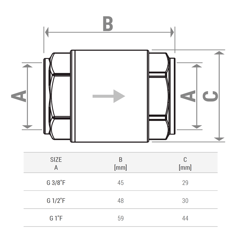 Casa si Gradina - Sanitare - Instalatii hidro - Fitinguri - Supapa de sens Giacomini R60Y035, filet interior 1”, alama - Infinity.ro