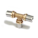 Casa si Gradina - Sanitare - Instalatii hidro - Fitinguri - Teu egal pentru presare multiprofil Giacomini RM150Y011, diametru 32x3 mm, alama - Infinity.ro