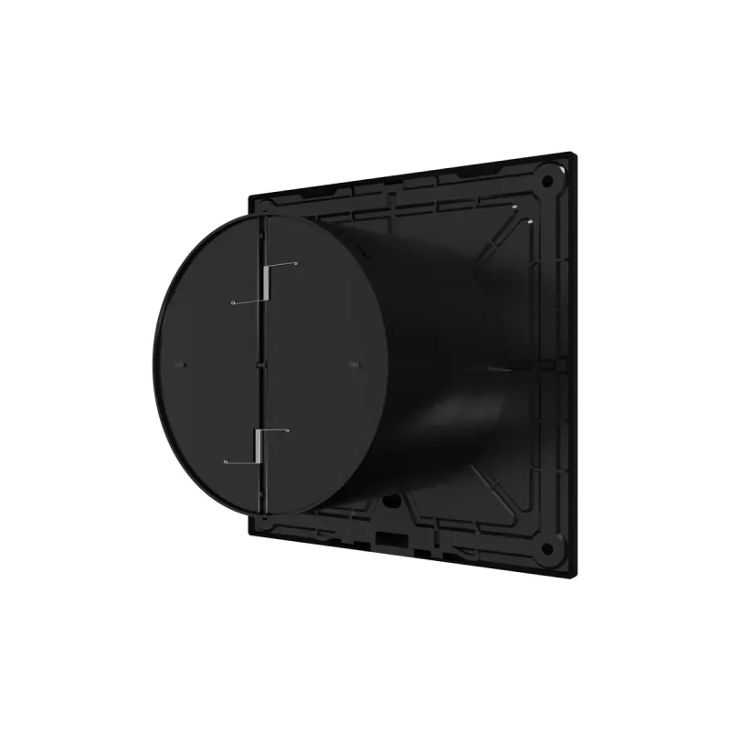 Casa si Gradina - Sanitare - Suporturi si accesorii baie - Sisteme de ventilatie - Ventilator de perete VentEurope ELEGIA100BDBM, patrat, diametru 100 mm, debit 100 mc/h, 7.8W, IP45, silentios, Negru Mat - Infinity.ro