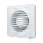 Casa si Gradina - Sanitare - Suporturi si accesorii baie - Sisteme de ventilatie - Ventilator de perete VentEurope CLASSIC150PS, snur pornire/oprire, 150 mm, debit 290 mc/h, 16W, IP24, plasa anti-insecte - Infinity.ro