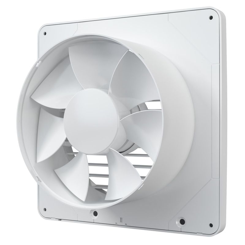Casa si Gradina - Sanitare - Suporturi si accesorii baie - Sisteme de ventilatie - Ventilator de perete VentEurope CLASSIC150, patrat, diametru 150 mm, debit 290 mc/h, 16W, IP24, plasa anti-insecte, Alb - Infinity.ro
