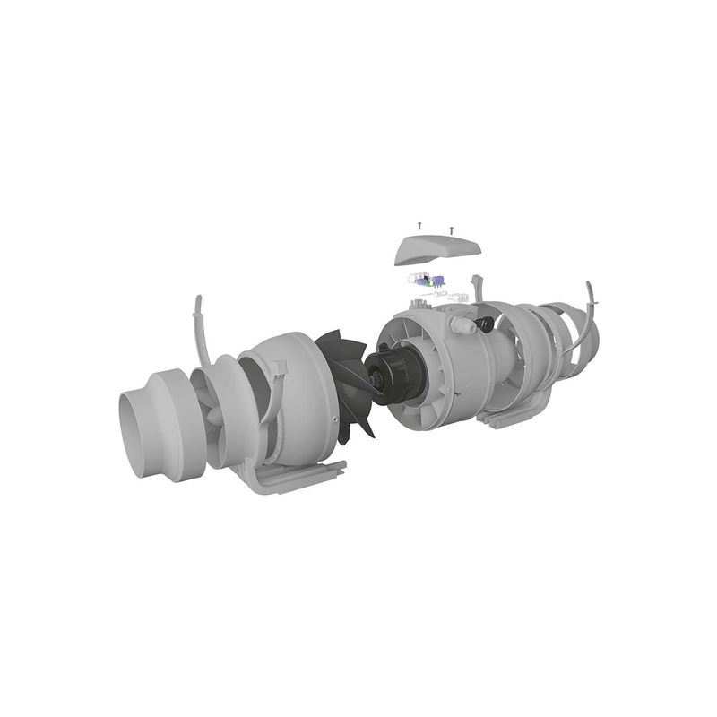 Casa si Gradina - Sanitare - Suporturi si accesorii baie - Sisteme de ventilatie - Ventilator de canal VentEurope MONSOON1002SP, diametru 99 mm, debit 250 m³/h, 25W, IP44, 2 viteze - Infinity.ro
