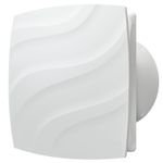 Casa si Gradina - Sanitare - Suporturi si accesorii baie - Sisteme de ventilatie - Ventilator de perete VentEurope STREAM100BDHT, timer, antiretur, senzor de umiditate, 100 mm, debit 95 mc/h, 14W, IP24 - Infinity.ro