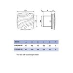 Casa si Gradina - Sanitare - Suporturi si accesorii baie - Sisteme de ventilatie - Ventilator de perete VentEurope STREAM100BD, patrat, clapeta antiretur, diametru 100 mm, debit 95 mc/h, 14W, IP24 - Infinity.ro