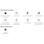 Casa si Gradina - Sanitare - Suporturi si accesorii baie - Sisteme de ventilatie - Ventilator de perete VentEurope REFINED150BDPS, snur pornire/oprire, clapeta antiretur,150 mm, debit 250 mc/h, 16W, IP24 - Infinity.ro