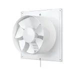 Casa si Gradina - Sanitare - Suporturi si accesorii baie - Sisteme de ventilatie - Ventilator de perete VentEurope REFINED150BDPS, snur pornire/oprire, clapeta antiretur,150 mm, debit 250 mc/h, 16W, IP24 - Infinity.ro