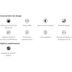 Casa si Gradina - Sanitare - Suporturi si accesorii baie - Sisteme de ventilatie - Ventilator baie cu snur pornire/oprire VentEurope REFINED125PS, 125 mm, plasa de insecte, debit 140 mc/h, IP24, 16W - Infinity.ro