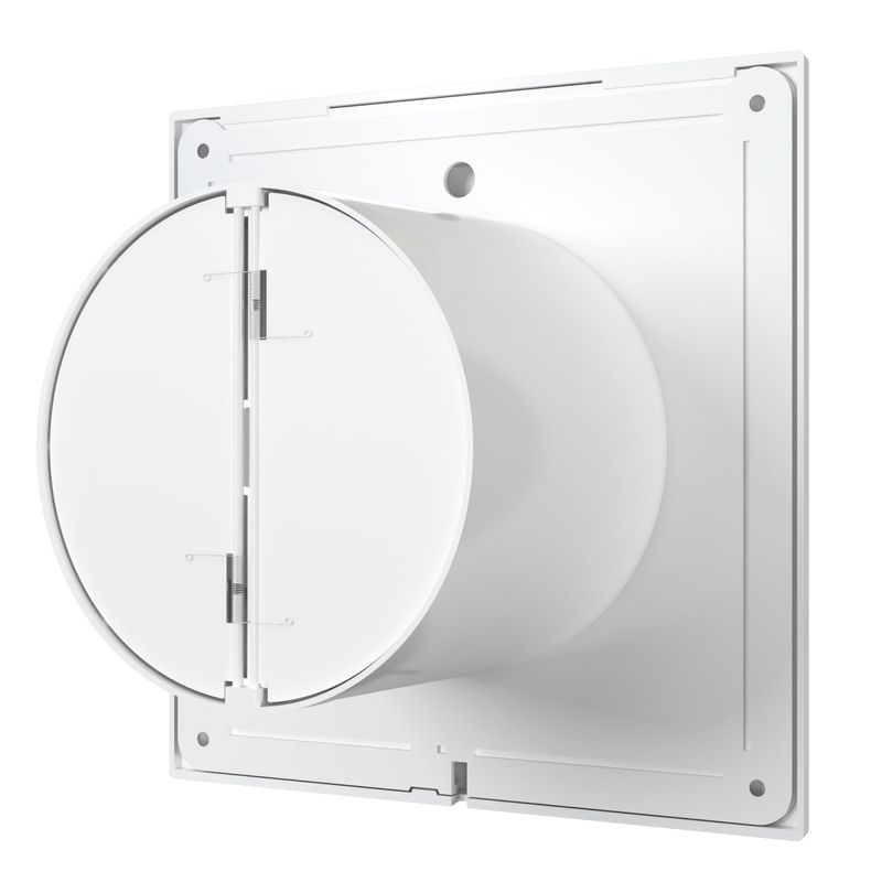 Casa si Gradina - Sanitare - Suporturi si accesorii baie - Sisteme de ventilatie - Ventilator baie cu snur pornire/oprire VentEurope REFINED125PS, 125 mm, plasa de insecte, debit 140 mc/h, IP24, 16W - Infinity.ro