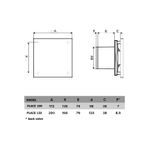 Casa si Gradina - Sanitare - Suporturi si accesorii baie - Sisteme de ventilatie - Ventilator de perete cu clapeta antiretur VentEurope PLACE100BD, patrat, diametru 100 mm, debit 90 mc/h, 14W, IP24 - Infinity.ro