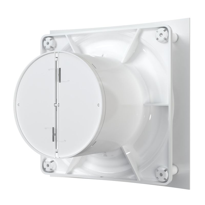 Casa si Gradina - Sanitare - Suporturi si accesorii baie - Sisteme de ventilatie - Ventilator de perete cu clapeta antiretur VentEurope PLACE100BD, patrat, diametru 100 mm, debit 90 mc/h, 14W, IP24 - Infinity.ro