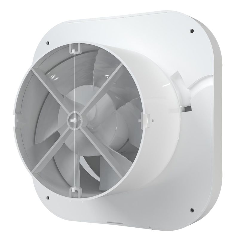 Casa si Gradina - Sanitare - Suporturi si accesorii baie - Sisteme de ventilatie - Ventilator de baie VentEurope ROUND125BDHT, senzor de umiditate, timer, clapeta antiretur, 125 mm, 150 m³/h, 20W, IP24 - Infinity.ro
