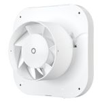 Casa si Gradina - Sanitare - Suporturi si accesorii baie - Sisteme de ventilatie - Ventilator de baie VentEurope ROUND125BDBB, motor pe rulmenti, diametru 125 mm, debit 150 m³/h, 20W, IP24 - Infinity.ro