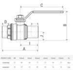 Casa si Gradina - Sanitare - Instalatii hidro - Robineti - Robinet cu bila Giacomini R258Y007, pentru lipire teava cupru diametru 35 mm, port standard, alama CW617N - Infinity.ro