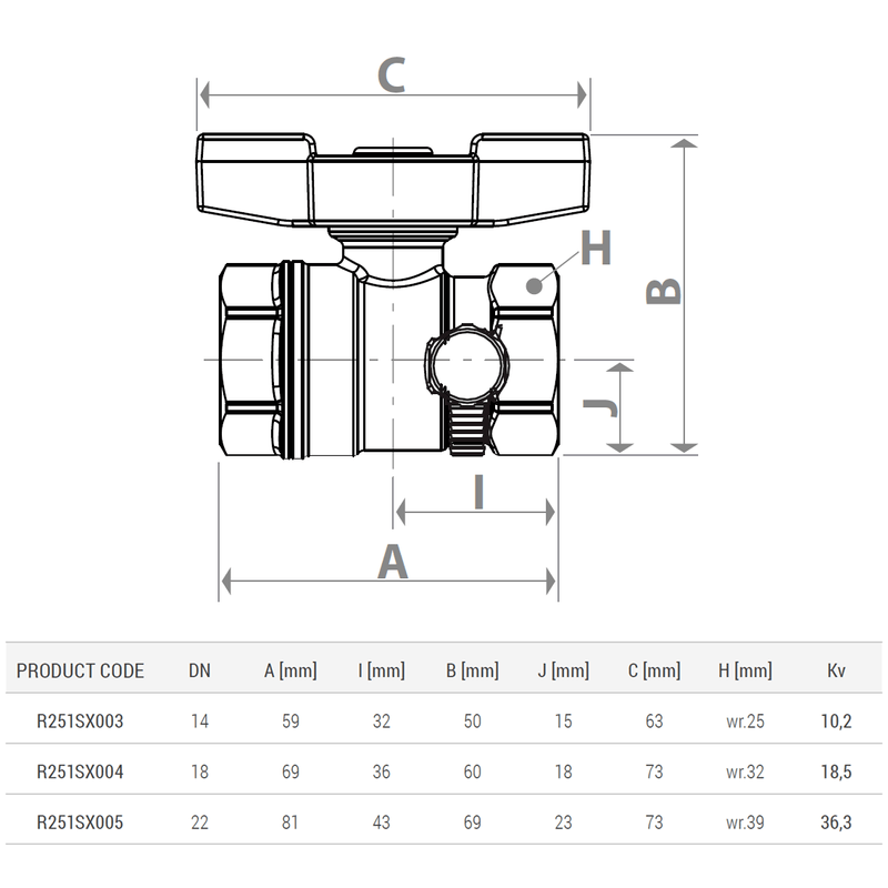 Casa si Gradina - Sanitare - Instalatii hidro - Robineti - Robinet cu bila Giacomini R251SX004, cu golire, filet interior 3/4”, alama cromata, maner tip T rosu - Infinity.ro