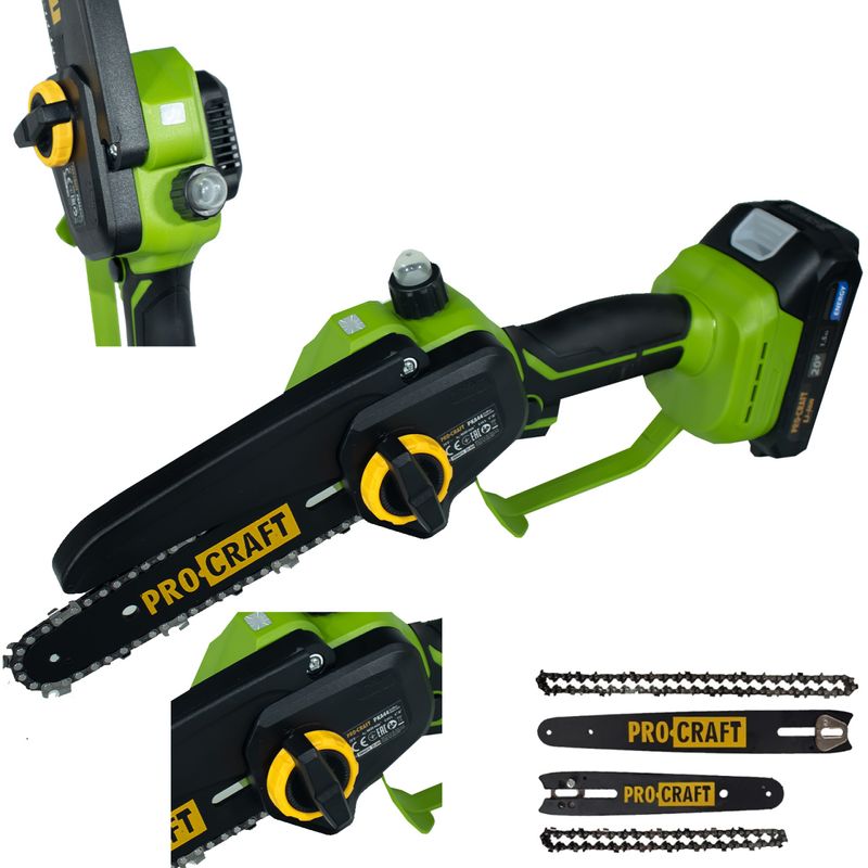 Casa si Gradina - Gradinarit si plante - Utilaje gradina - Fierastraie cu lant - Fierastrau cu lant pe acumulator PKA44 PROCRAFT - Infinity.ro