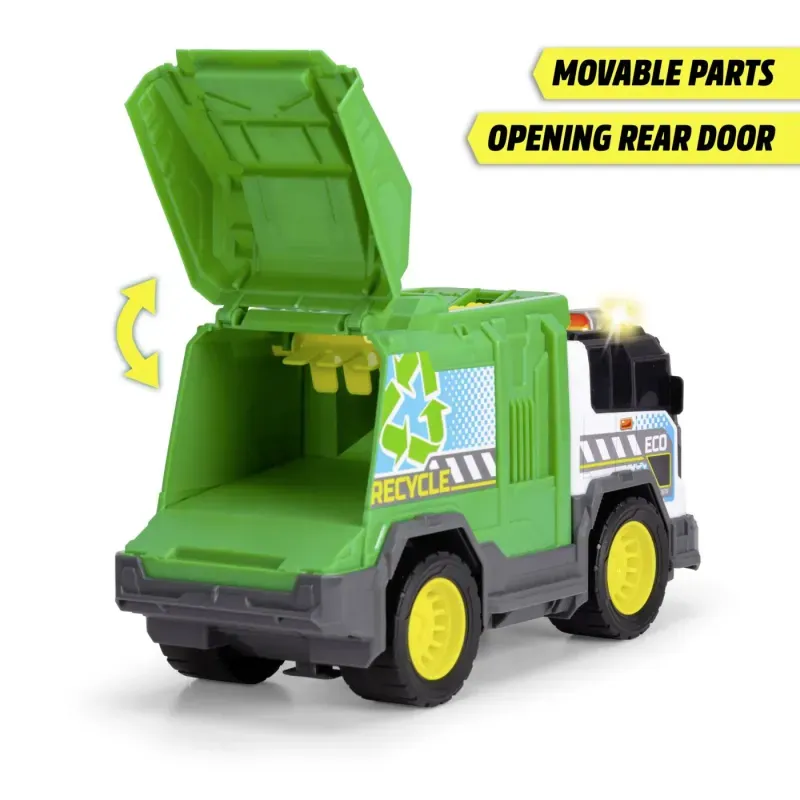 Jucarii, Copii si Bebe - Jucarii si jocuri - Vehicule si jucarii cu telecomanda - Utilaje constructie de jucarie - Camion de reciclare cu lumini si sunete, 30 cm - Infinity.ro