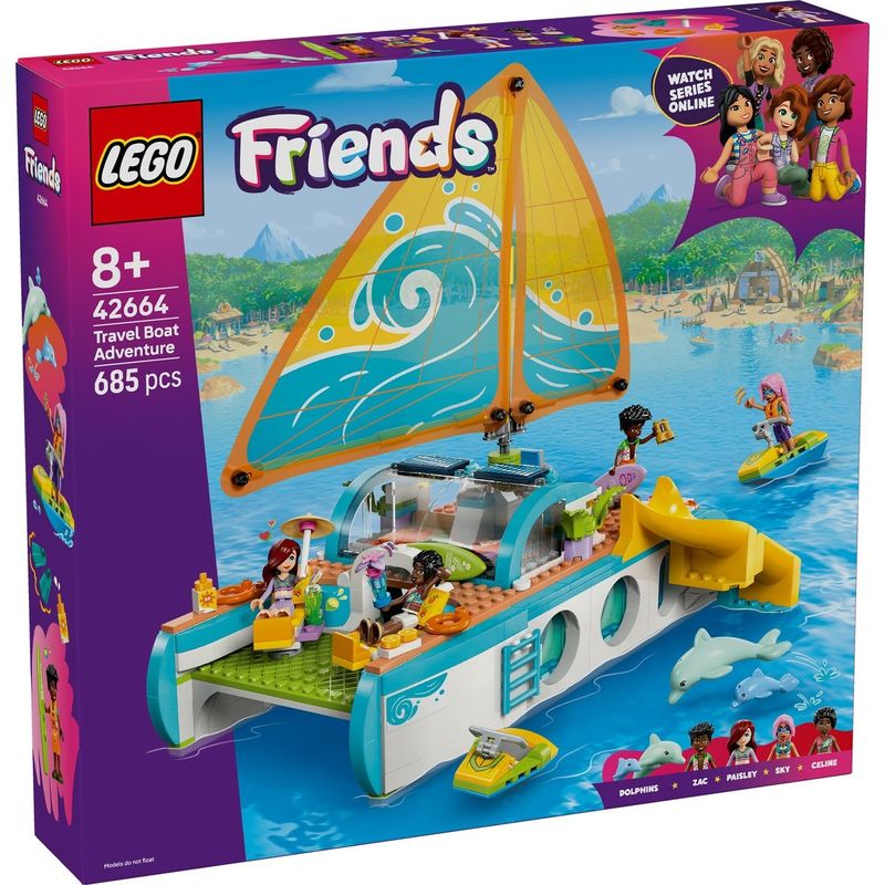 Jucarii, Copii si Bebe - Jucarii si jocuri - Seturi de constructie si cuburi - Seturi de constructie - LEGO Friends Calatorie aventuroasa cu barca 42664 - Infinity.ro