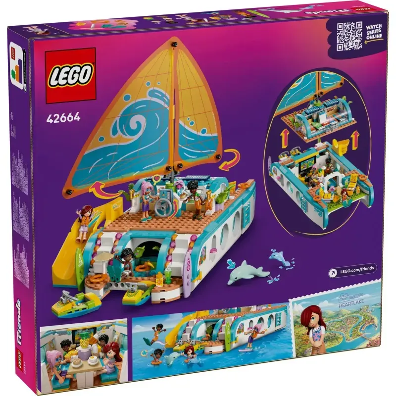 Jucarii, Copii si Bebe - Jucarii si jocuri - Seturi de constructie si cuburi - Seturi de constructie - LEGO Friends Calatorie aventuroasa cu barca 42664 - Infinity.ro