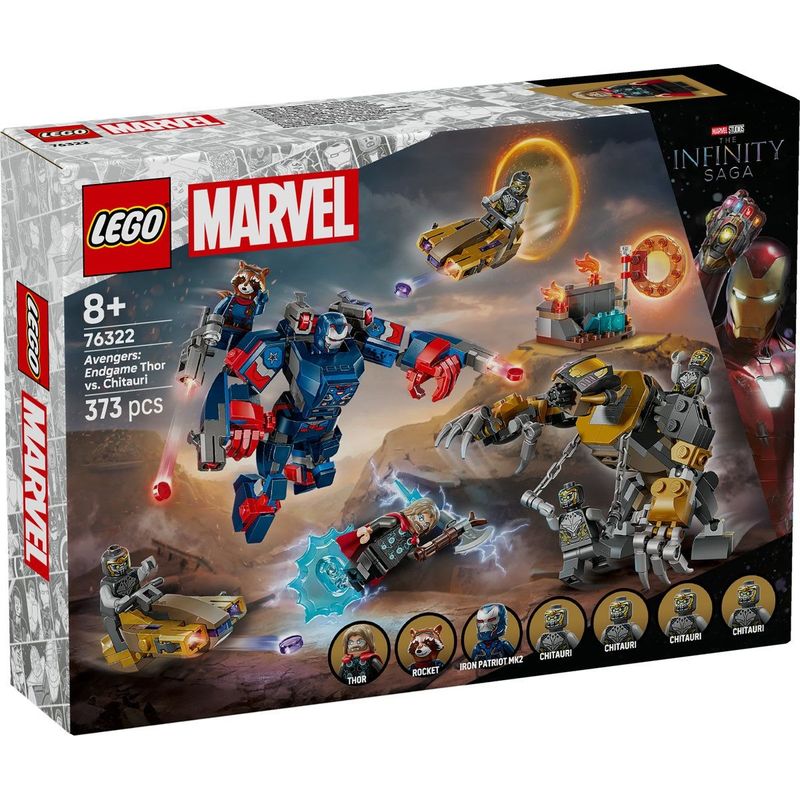 Jucarii, Copii si Bebe - Jucarii si jocuri - Seturi de constructie si cuburi - Seturi de constructie - LEGO Super Heroes Thor vs Chitauri din Razbunatorii: Sfarsitul jocului 76322 - Infinity.ro