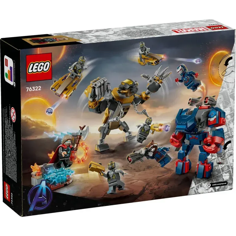 Jucarii, Copii si Bebe - Jucarii si jocuri - Seturi de constructie si cuburi - Seturi de constructie - LEGO Super Heroes Thor vs Chitauri din Razbunatorii: Sfarsitul jocului 76322 - Infinity.ro