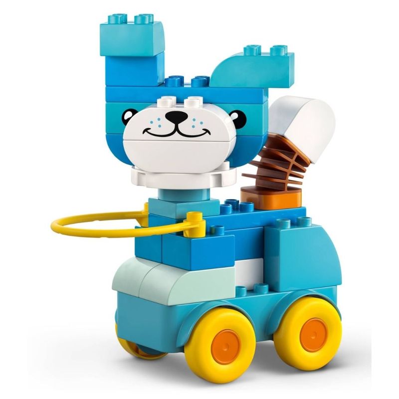 Jucarii, Copii si Bebe - Jucarii si jocuri - Seturi de constructie si cuburi - Seturi de constructie - LEGO DUPLO Animale pe roti 3 in 1, 10448 - Infinity.ro