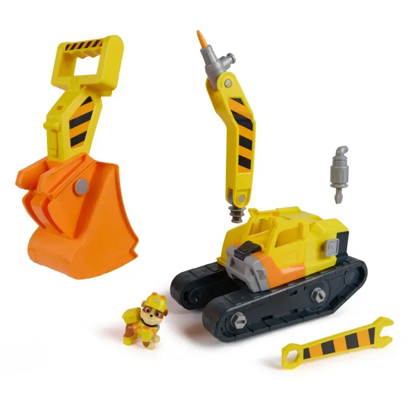 Jucarii, Copii si Bebe - Jucarii si jocuri - Vehicule si jucarii cu telecomanda - Masinute - Buldozer multifunctional 2 in 1 cu figurina Rubble - Infinity.ro