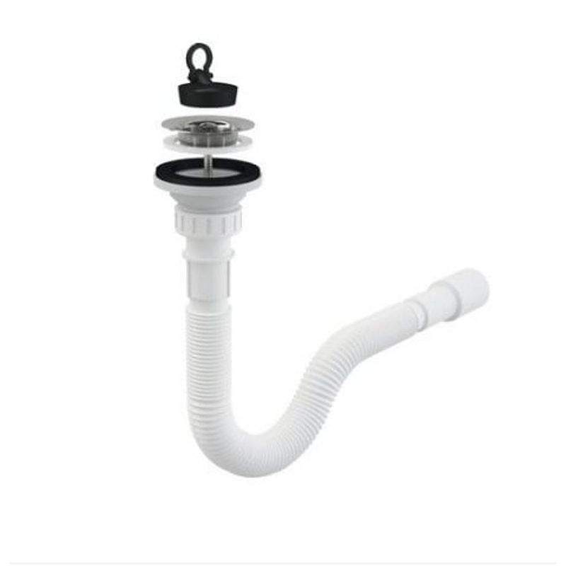 Casa si Gradina - Mobilier - Seturi de mobilier - Seturi bucatarie - Set Masca Chiuveta Prun 80 cm X 50 cm X 80 cm, chiuveta inox cuva dreapta, baterie lebada flexibila si sifon scurgere - Infinity.ro