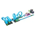 Jucarii, Copii si Bebe - Jucarii si jocuri - Vehicule si jucarii cu telecomanda - Masinute - Set de joaca masinuta cu circuit cursa dubla - Infinity.ro