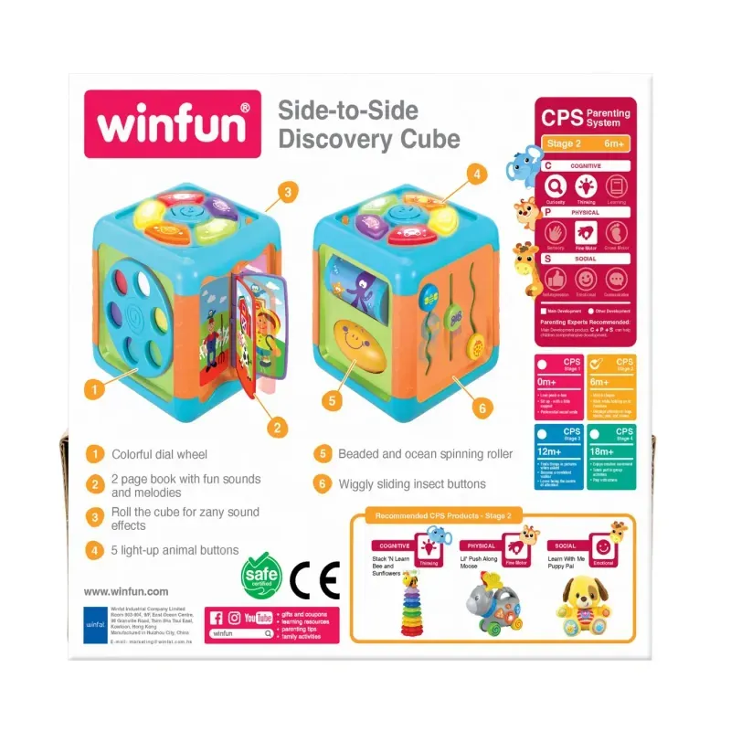 Jucarii, Copii si Bebe - Jucarii si jocuri - Jucarii & jocuri educative - Jocuri si jucarii educative - Cubul educativ cu activitati pentru bebelusi - Infinity.ro