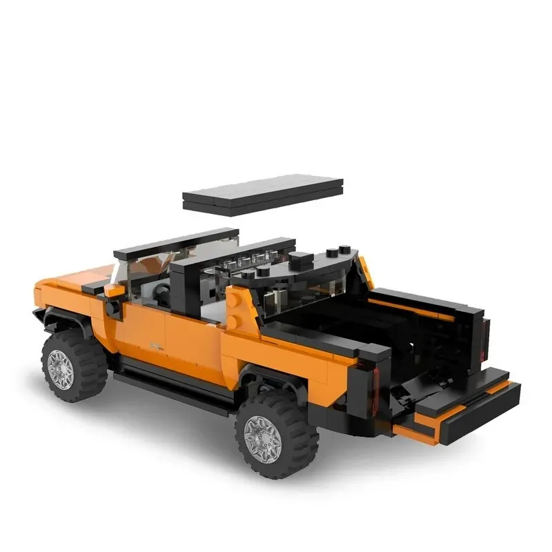 Jucarii, Copii si Bebe - Jucarii si jocuri - Seturi de constructie si cuburi - Seturi de constructie - Masinuta Construibila Hummer EV Scara 1 La 30, 431 piese - Infinity.ro