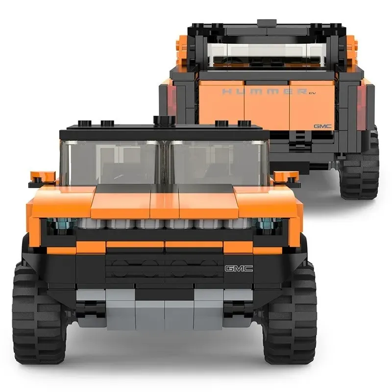 Jucarii, Copii si Bebe - Jucarii si jocuri - Seturi de constructie si cuburi - Seturi de constructie - Masinuta Construibila Hummer EV Scara 1 La 30, 431 piese - Infinity.ro