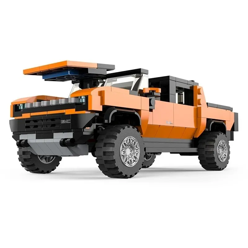 Jucarii, Copii si Bebe - Jucarii si jocuri - Seturi de constructie si cuburi - Seturi de constructie - Masinuta Construibila Hummer EV Scara 1 La 30, 431 piese - Infinity.ro