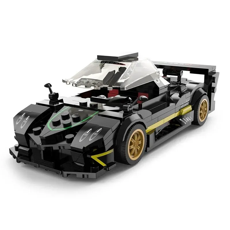Jucarii, Copii si Bebe - Jucarii si jocuri - Seturi de constructie si cuburi - Seturi de constructie - Masinuta Construibila Pagani Zonda R Scara 1 la 28, 387 piese - Infinity.ro