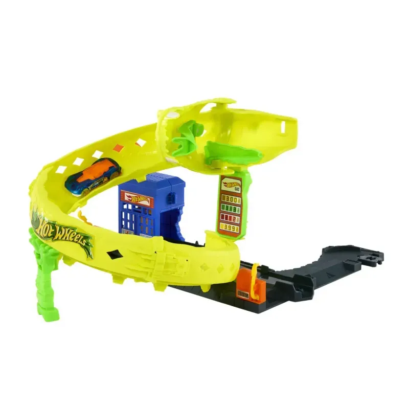 Jucarii, Copii si Bebe - Jucarii si jocuri - Vehicule si jucarii cu telecomanda - Masinute - Set de joaca, Hot Wheels City, Snake Spiral Attack - Infinity.ro