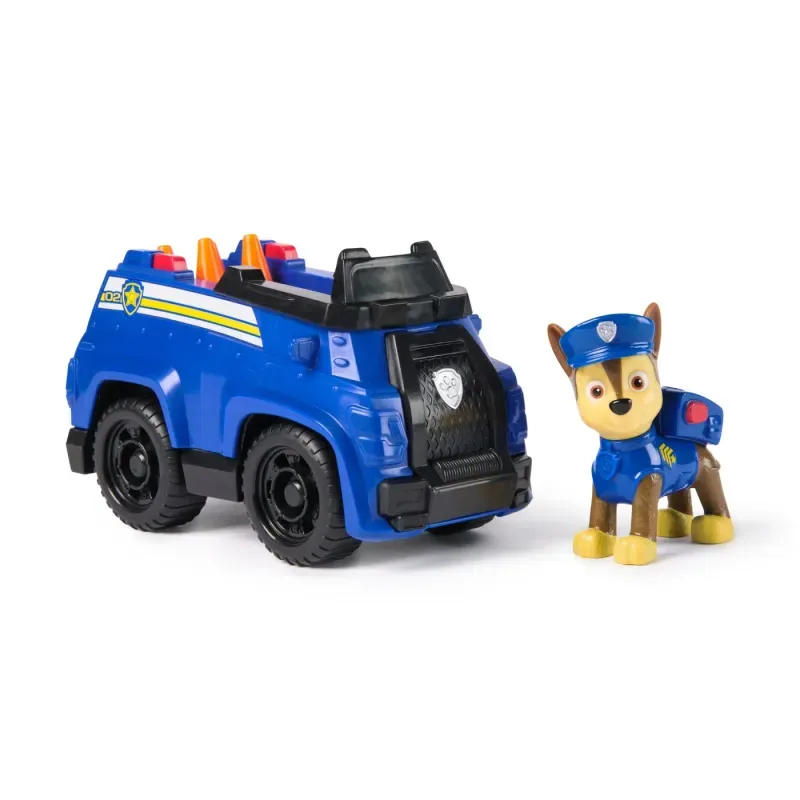 Jucarii, Copii si Bebe - Jucarii si jocuri - Vehicule si jucarii cu telecomanda - Masinute - Masina de politie cu figurina, Paw Patrol, Chase - Infinity.ro