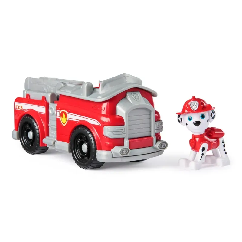 Jucarii, Copii si Bebe - Jucarii si jocuri - Vehicule si jucarii cu telecomanda - Masinute - Camion de pompieri cu figurina, Paw Patrol, Marshall - Infinity.ro