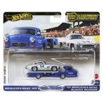 Jucarii, Copii si Bebe - Jucarii si jocuri - Vehicule si jucarii cu telecomanda - Masinute - Transportator cu masinuta Hot Wheels, Mercedes-Benz Blaues Wunder si Mercedes-Benz 300 SL - Infinity.ro
